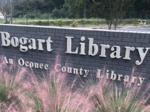 Bogart Library sign