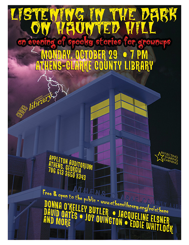Listening in The Dark on Haunted Hill event flyer